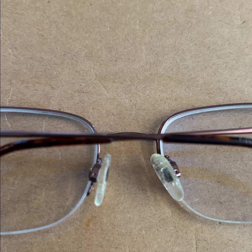 Marchon Rimless Rectangular Copper Eyeglasses - image 2